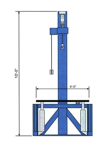 Actuator Style Adjustable Height Welded Construction Benchoist Workstation - Image 3