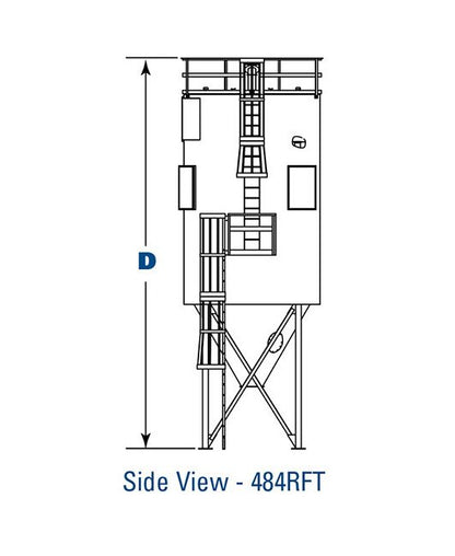 Donaldson® Torit® RF Baghouse Dust Collector - 423.1 in C, 4631 ft² Bag Cloth Area - Image 5