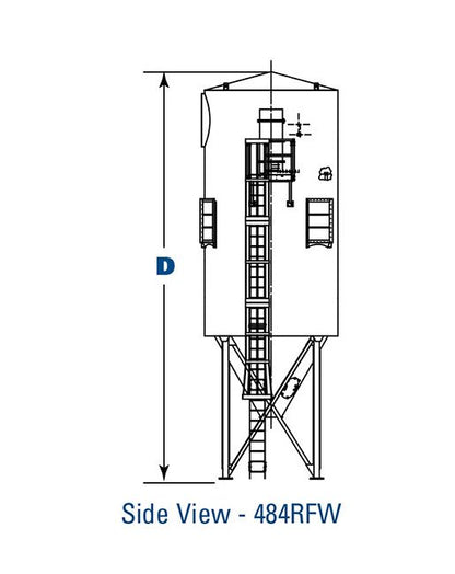 Donaldson® Torit® RF Baghouse Dust Collector - 316.5in C, 1613ft² Bag Cloth Area - Image 3