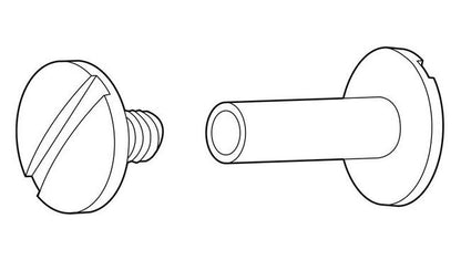 White Plastic Binder Post 3/8" L - Image 2