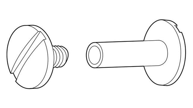 Rapid Assembly Plastic Binder Screw 1/4" Black Slotted Drive - Image 2