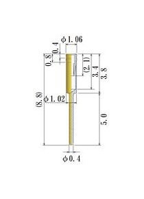 JCC Small Size Round Socket Pins (0.38-0.63mm) with Au Plating - Image 1