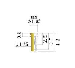 JCC Small Size Round Socket Pin, 0.38-0.60mm Acceptable Plug Diameter - Image 1