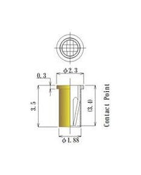 JCC 0.70-1.00mm Short Round Socket Pin
