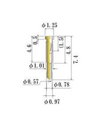 JCC Small Size Round Socket Pin - 0.40 to 0.47mm Plug Diameter