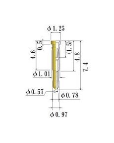 JCC Small Size Round Socket Pin - 0.40 to 0.47mm Plug Diameter - Image 1