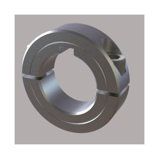 Metric Two-Piece Split Heavy Duty Collars with Keyway - Steel - Image 1