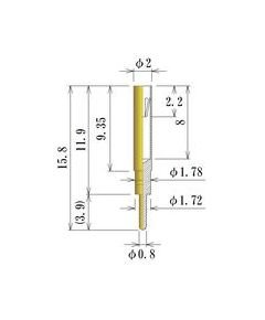 JCC Medium Round Socket Pin 0.76-0.85mm Au Plated for High Current - Image 1