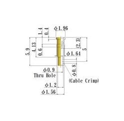 JCC Medium Size Round Socket Pin (0.38-0.60mm) with Au Plating - Image 1