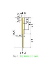 JCC Small Round Socket Pin 0.38-0.64mm, Au Plated - Image 1