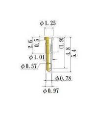 JCC Small Size Round Socket Pins 0.30-0.52mm Plating Copper Alloy