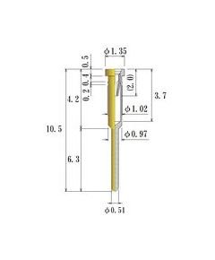 0.30-0.52mm Small Size Round Socket Pin with Au Plating - JCC - Image 1