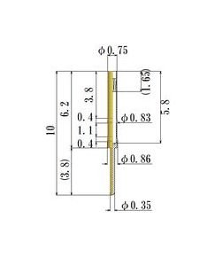 JCC Small Size Round Socket Pin (0.21-0.35mm) - Au/Ni Plated - Image 2
