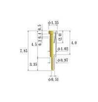 JCC Small Size 0.30-0.52mm Plug Diameter Round Socket Pin