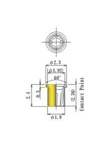 1.00-1.25mm Short Round Socket Pin (Through Hole) - Image 1