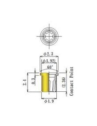 1.00-1.25mm Short Round Socket Pin (Through Hole)