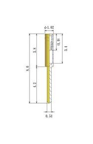 Small Size Round Socket Pin with 0.30-0.52mm Acceptable Plug Diameter - Image 1
