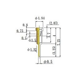 Small Size Round Socket Pins, 0.38-0.60mm Dia, JCC Brand - Image 1