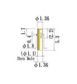 JCC Au/Ni Plated Small Size Socket Pin 0.38-0.60mm - Image 1