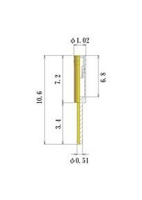 Small Size Round Socket Pin with Gold Plating, JCC Brand, 0.30-0.52mm Diameter - Image 1