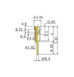 JCC Small Size Round Socket Pin 0.38-0.60mm | Au Plated - Image 1