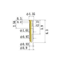 JCC Small Size Socket Pin 0.40-0.47mm Round Socket Pins - Image 1