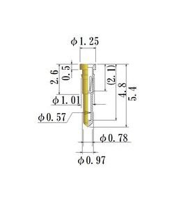 JCC 0.40-0.47mm Round Socket Pin with Au-Ni Plating - Image 1