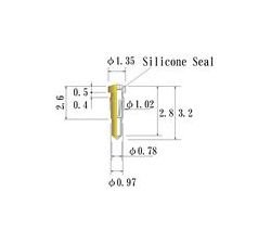 JCC Small Size Round Socket Pin (0.30-0.52mm) with Au Plating - Image 1