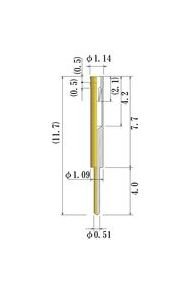 JCC 0.38-0.64mm Small Size Gold-Plated Socket Pin - Image 1