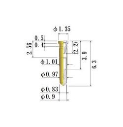 JCC 0.45-0.54mm Small Size Round Socket Pin - Image 1