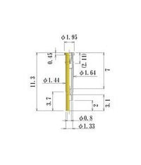 JCC Au/Ni Plated Small Size Round Socket Pin (0.38-0.63mm)
