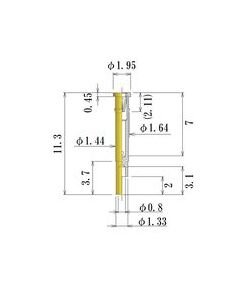 JCC Au/Ni Plated Small Size Round Socket Pin (0.38-0.63mm) - Image 1