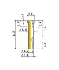 JCC 1.30-1.50mm Acceptable Plug Diameter Round Socket Pin