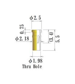 JCC Gold-Plated Medium Size Round Socket Pin 0.70-1.05mm - Image 1