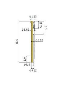 JCC Small Size Round Socket Pin with 0.45-0.54mm Plug Diameter - Image 1