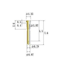 JCC Small Size Round Socket Pin (0.30-0.52mm) - Au Plated