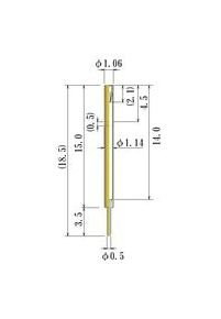 JCC Small Size Round Socket Pin (0.38-0.64mm) with Au Plating - Image 1