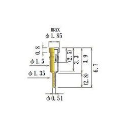 Au/Ni-Plated Small Size Round Socket Pin (0.38-0.60mm) - Image 1