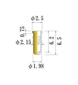 Medium Round Socket Pin (0.70-1.05mm), Au/Ni Plated, JCC Brand - Image 1