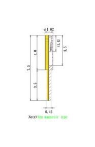 JCC Au Plated 0.30-0.52mm Small Size Socket Pin