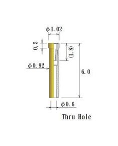 JCC Small Size Round Socket Pin (0.30-0.52mm) with Au Plating - Image 1