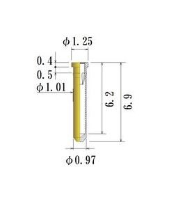 JCC Small Size Round Socket Pin (0.30-0.52mm) - Au/Ni Plated - Image 1