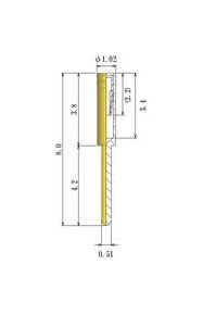 0.30-0.52mm Small Size Round Socket Pin with Au Plating