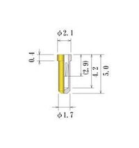 Medium Size Round Socket Pin - 0.60-0.75mm Diameter, Au Plated
