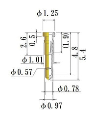 JCC Small Size Socket Pins (0.30-0.52 mm) with Au Plating