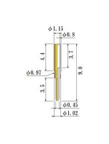 Au Plated Round Socket Pins with Copper Alloy Louver - Image 2