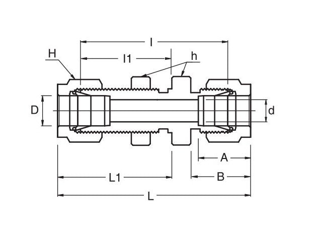 Superlok SBHUI Series 7/8" Bulkhead Union Tube Fitting - Image 2