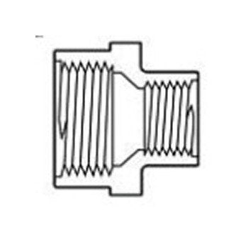 Schedule 80 PVC FPT x FPT Coupler - 3/8 x 1/2 inch - Image 1