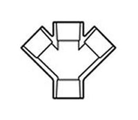 FlexPVC® Schedule 80 Gray PVC Double Wye Fitting