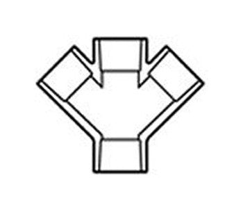 FlexPVC® Schedule 80 Gray PVC Double Wye Fitting - Image 1